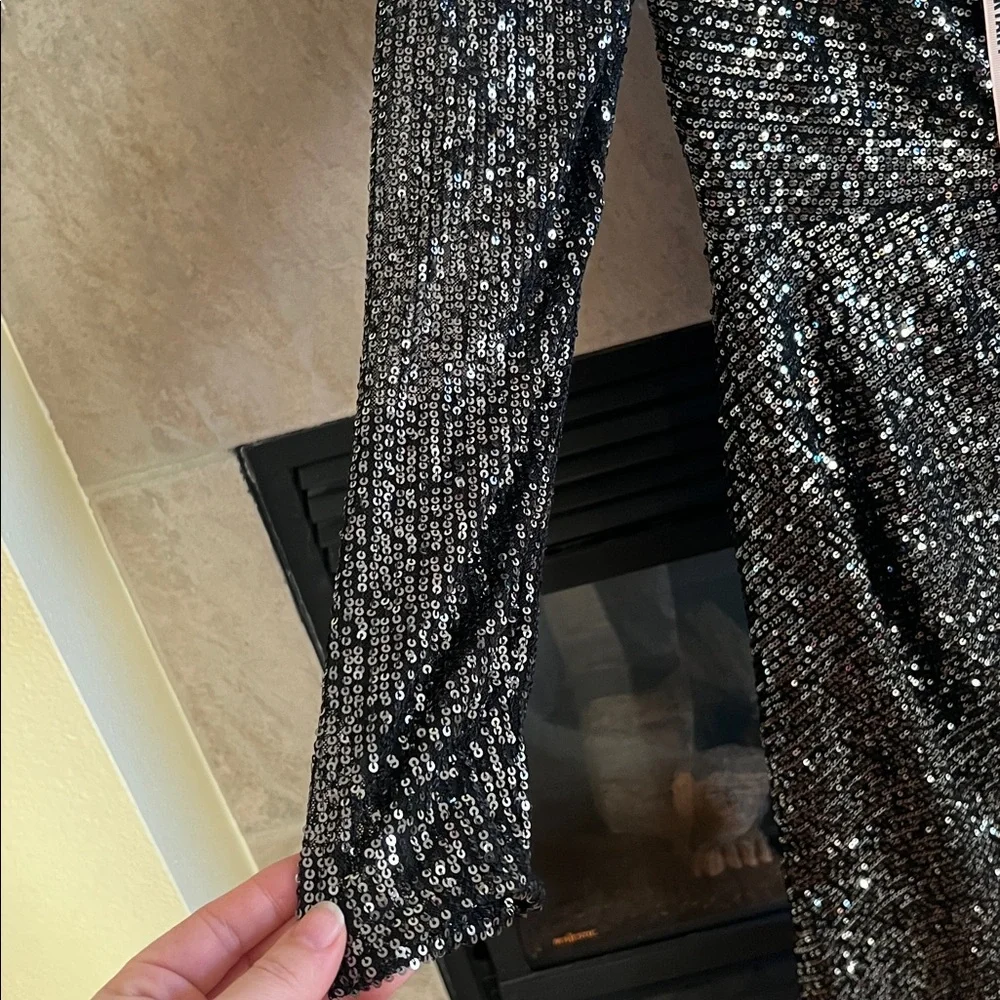 Mac Duggal 26940 Long Sleeve Sequin Dress